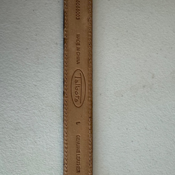 Talbots Smooth Black Leather Classic Belt Siz L - Picture 2 of 2